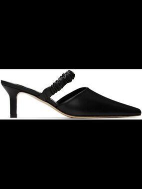 Elleme Paris square toe mule with kitten heels